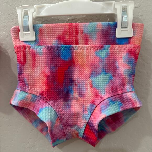 Summer Sky Pink Tie Dye Ruffle Bikini Swim - Picture 5 of 10